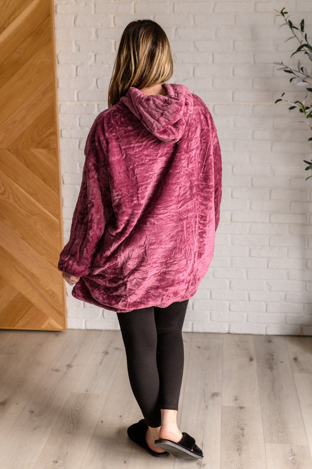 Oversized Velour Blanket Hoodie in Purple - Simply Graced Mama