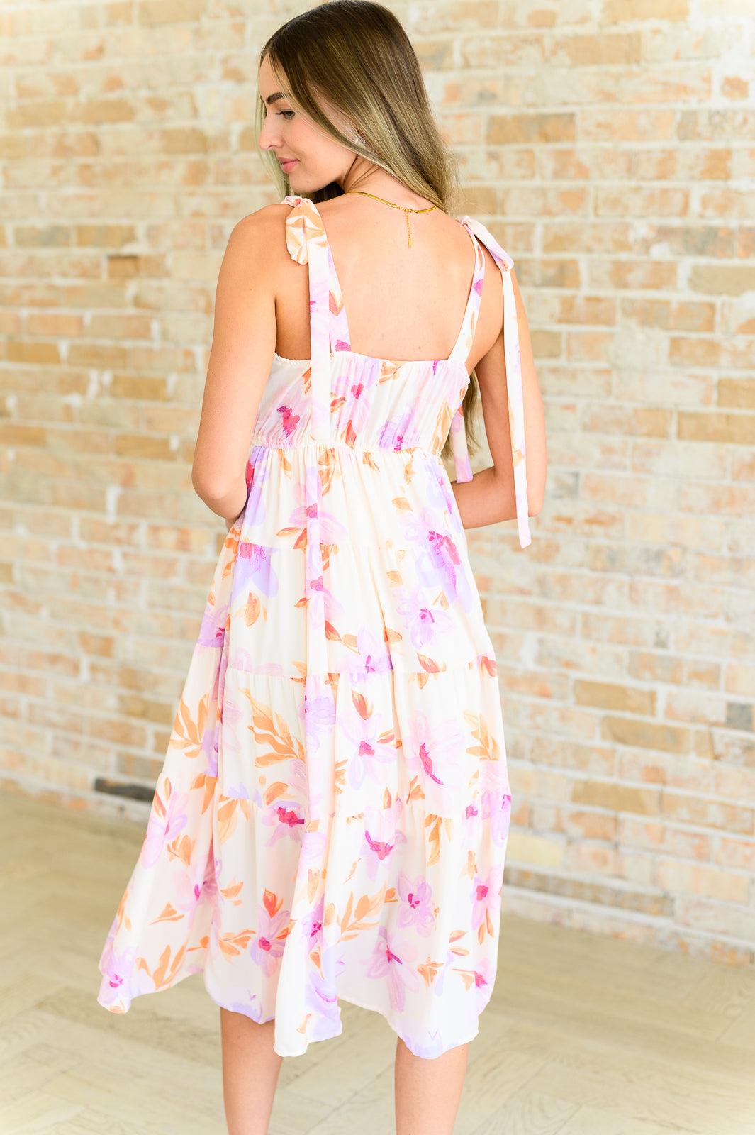 Pastel Petals Floral Midi Dress - Simply Graced Mama