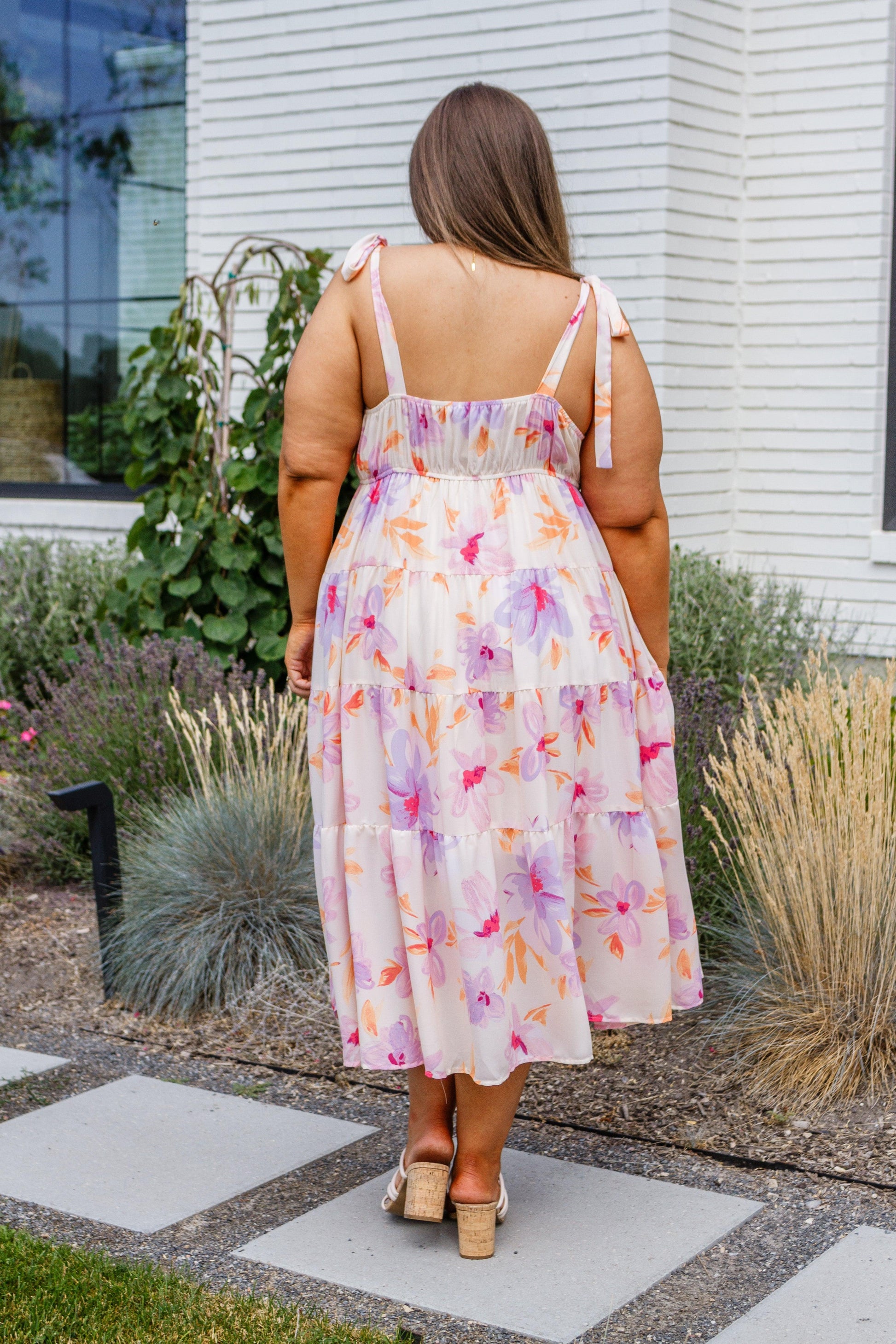 Pastel Petals Floral Midi Dress - Simply Graced Mama