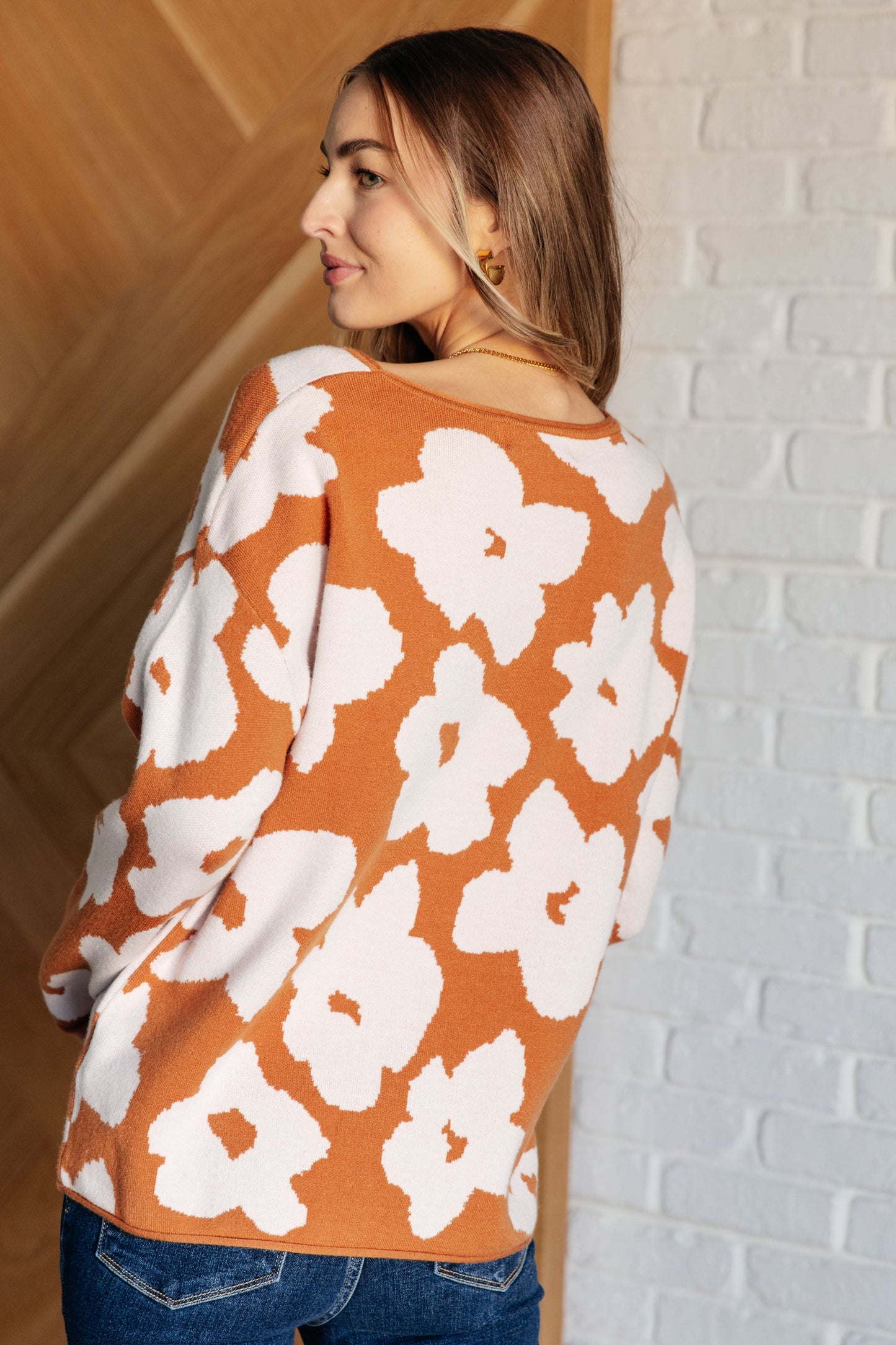 Patches of Flowers Floral Sweater - Simply Graced Mama