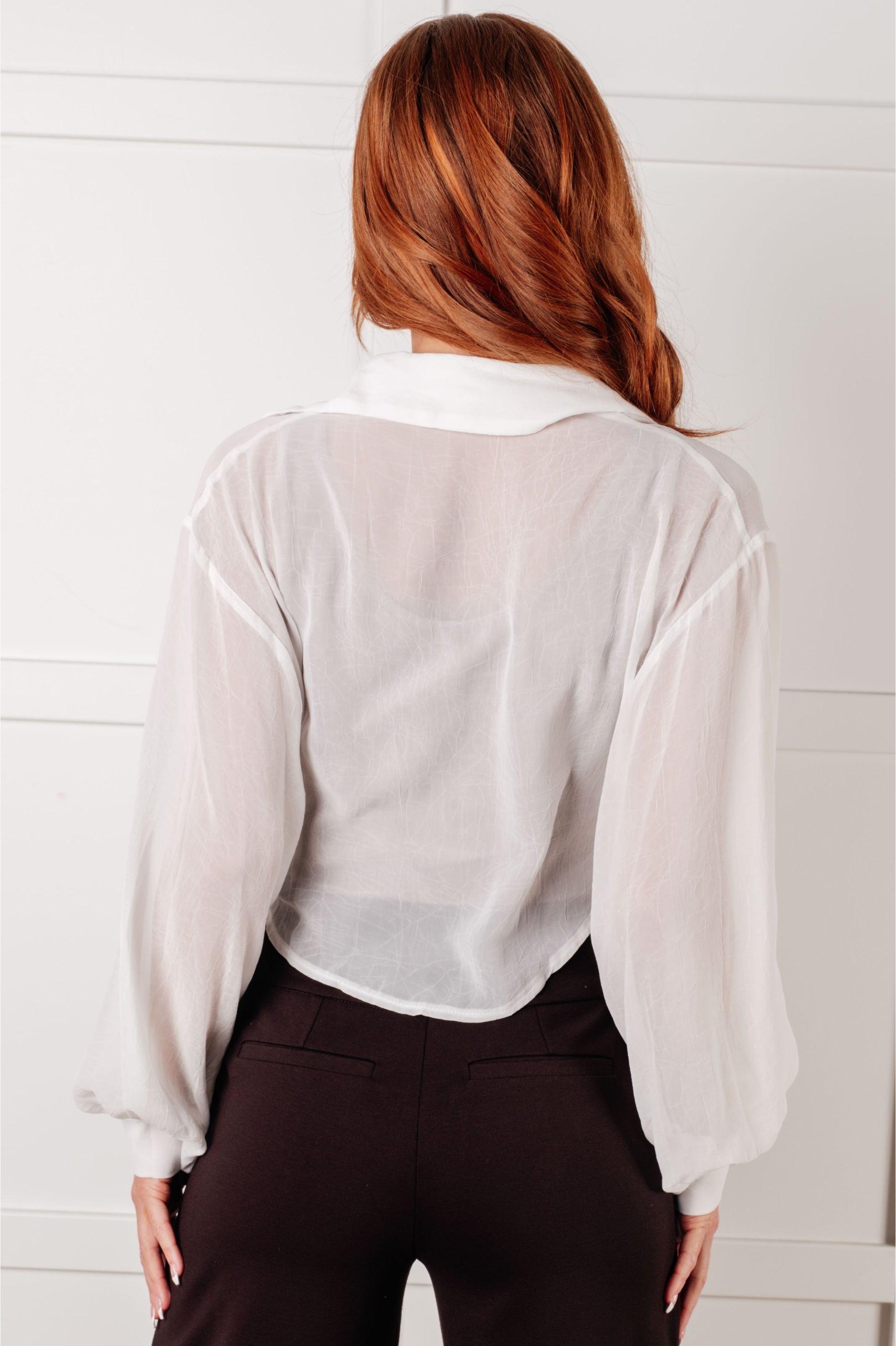 Pause and Reflect Tie Front Button Up Shirt - Simply Graced Mama