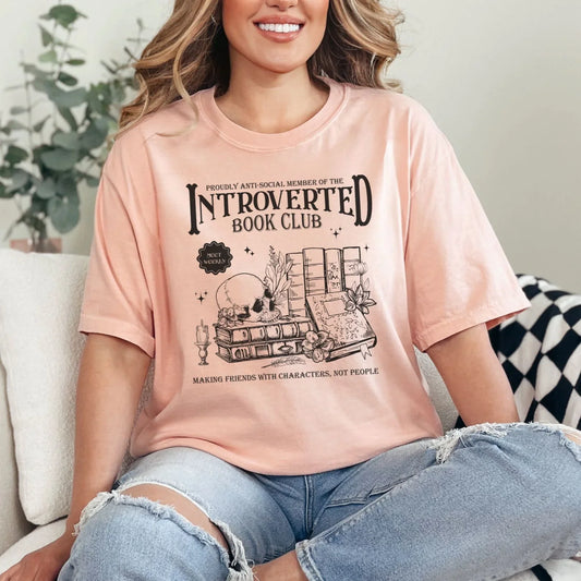 Introverted Book Club Graphic Tee - Simply Graced Mama