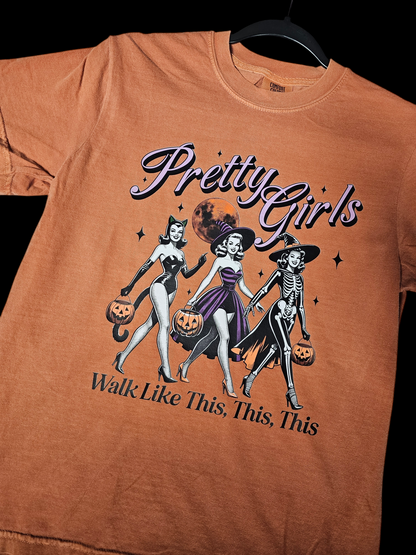 Pretty Girls Walk Like This Halloween T-Shirt - Simply Graced Mama