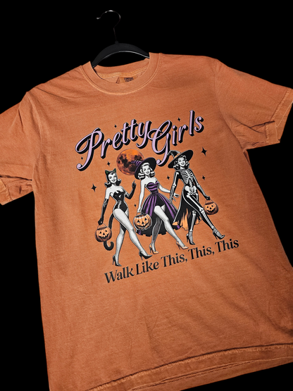 Pretty Girls Walk Like This Halloween T-Shirt