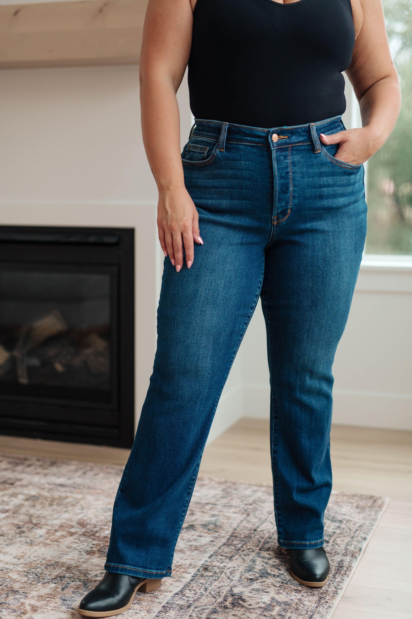 Pippa High Rise Button Fly Dad Jeans - Simply Graced Mama