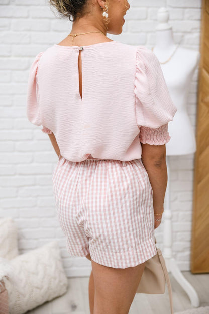 Prim & Pretty Gingham Tie Shorts - Simply Graced Mama