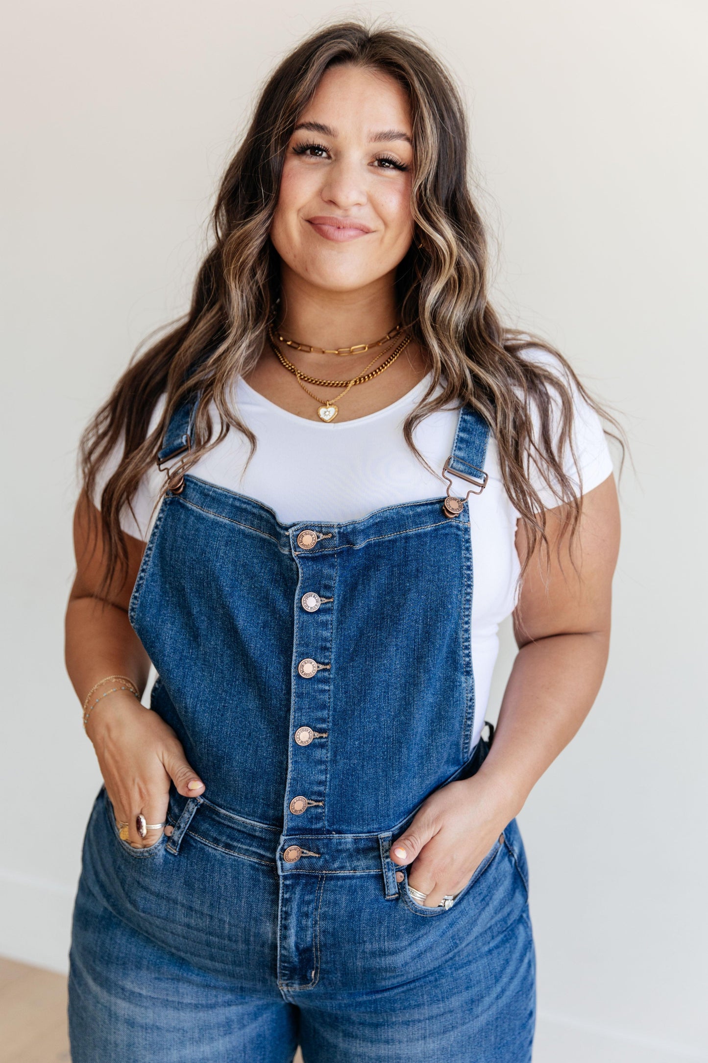 Priscilla High Rise Crop Wide Leg Denim Overalls - Simply Graced Mama