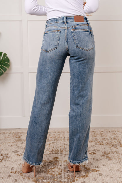 Quinn Mid Rise Cell Phone Pocket Dad Jeans - Simply Graced Mama