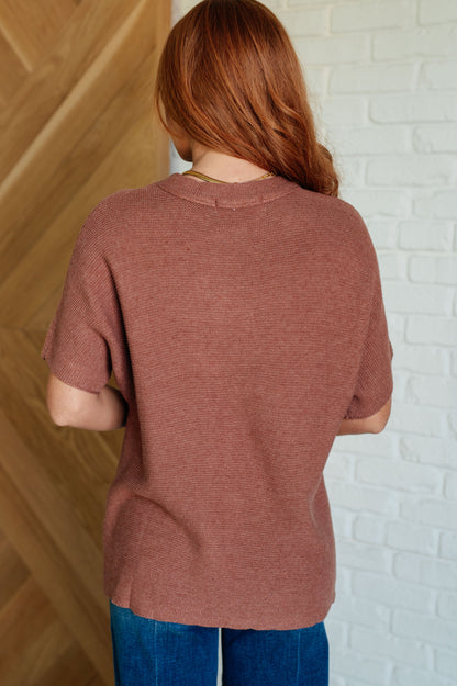 Relaxing Away Dolman Sleeve Knit Top in Coffee - Simply Graced Mama