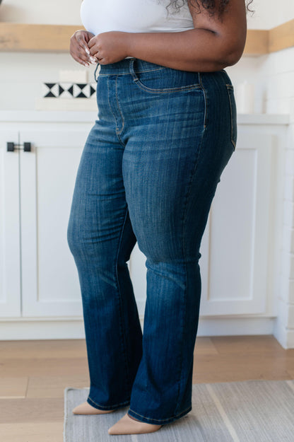 Ricki High Rise Pull On Slim Bootcut Jeans - Simply Graced Mama