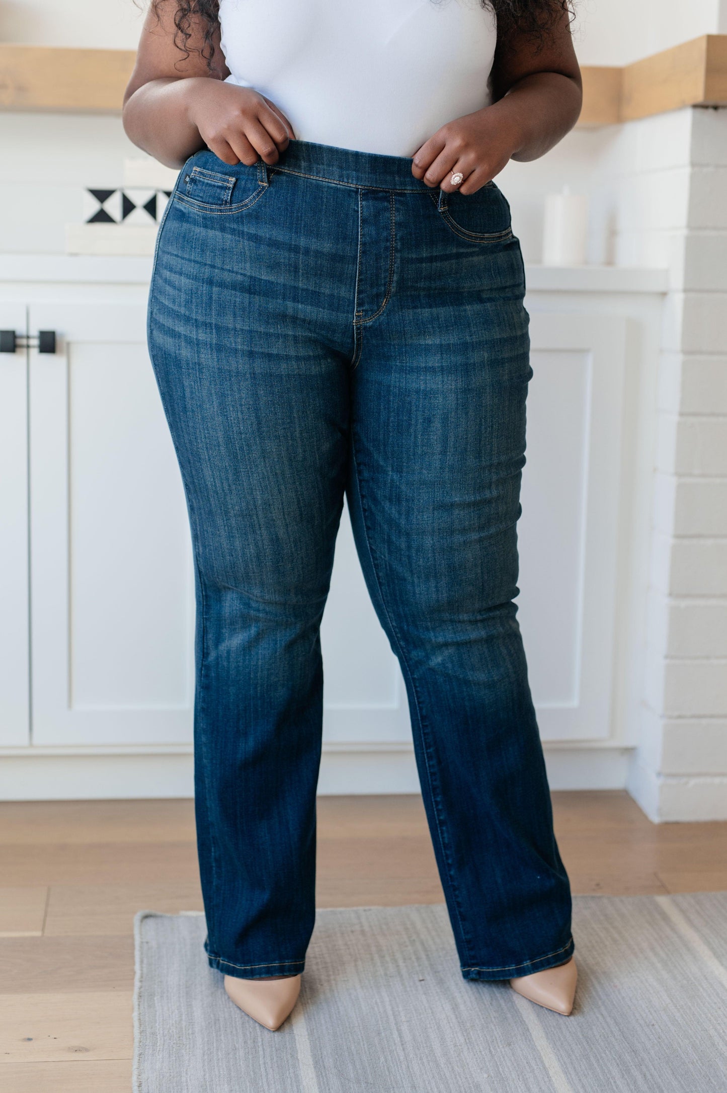 Ricki High Rise Pull On Slim Bootcut Jeans - Simply Graced Mama