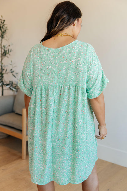 Rodeo Lights Dolman Sleeve Dress in Mint Floral - Simply Graced Mama