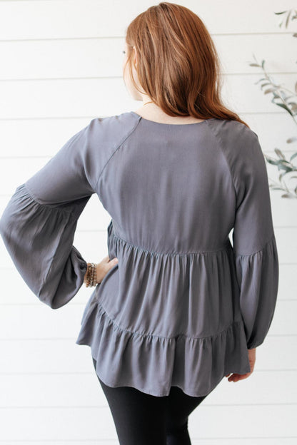 Sassy Swing Top in Charcoal - Simply Graced Mama