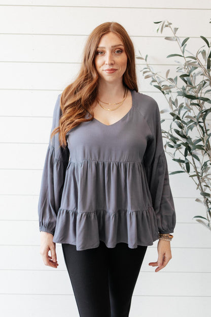 Sassy Swing Top in Charcoal - Simply Graced Mama