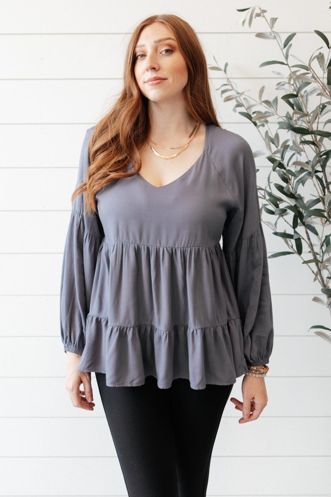 Sassy Swing Top in Charcoal - Simply Graced Mama