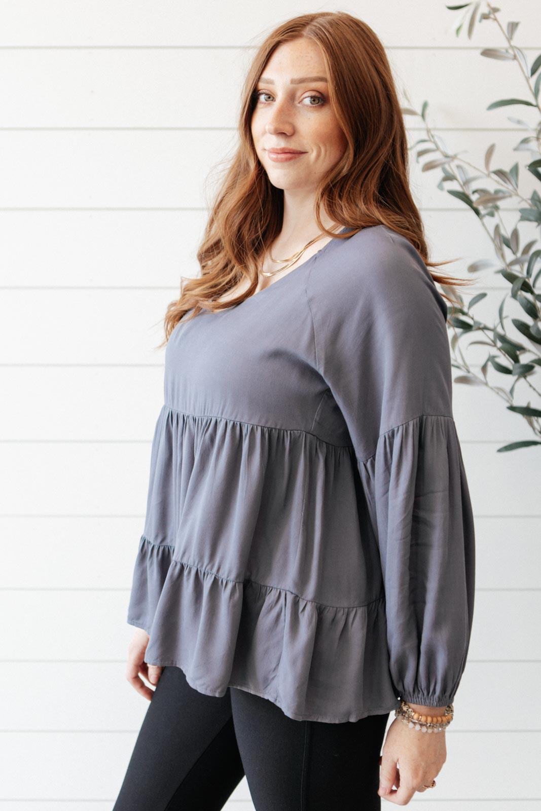 Sassy Swing Top in Charcoal - Simply Graced Mama