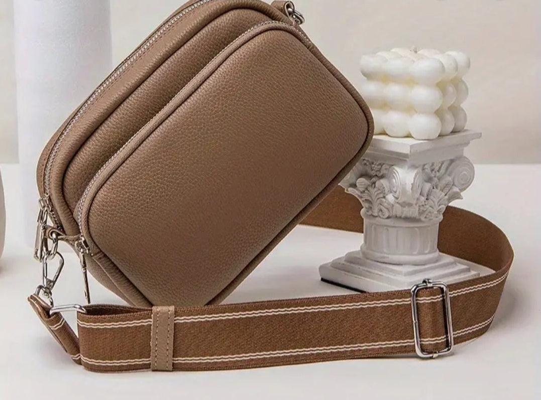 Mini Vintage Crossbody Bag - Khaki - Simply Graced Mama