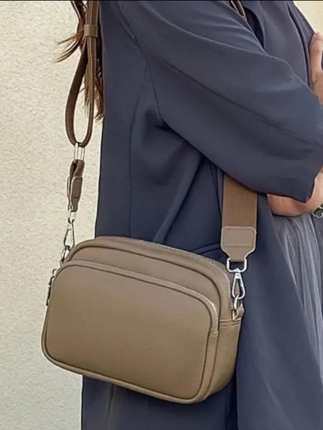 Mini Vintage Crossbody Bag - Khaki - Simply Graced Mama