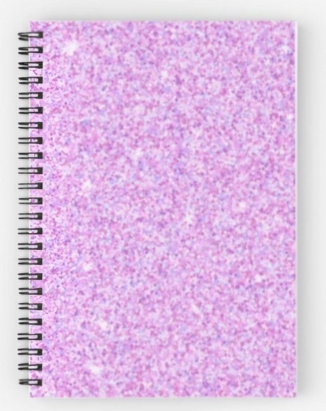 Purple Glitter Design Spiral Notebook - Simply Graced Mama