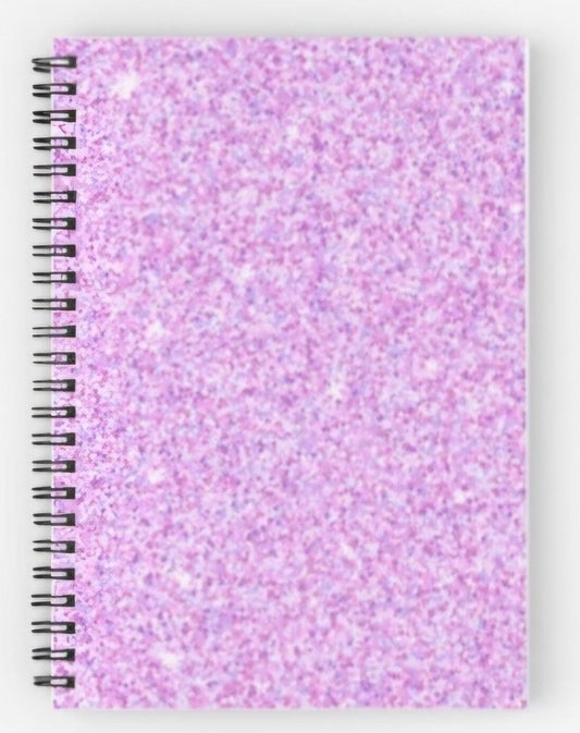 Purple Glitter Design Spiral Notebook - Simply Graced Mama