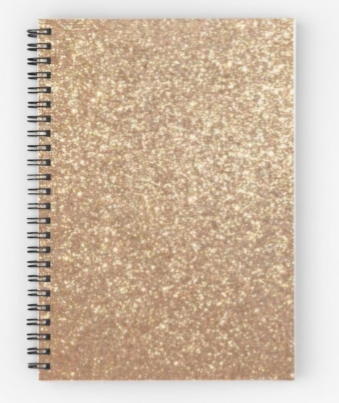 Gold Glitter Design Spiral Notebook - Simply Graced Mama