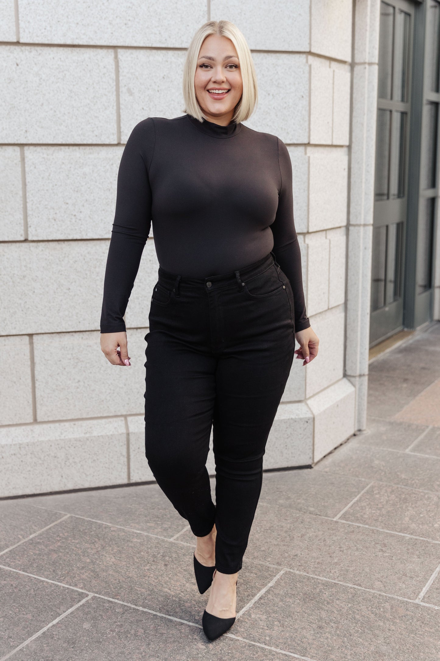 Simple Situation Mock Neck Bodysuit - Simply Graced Mama