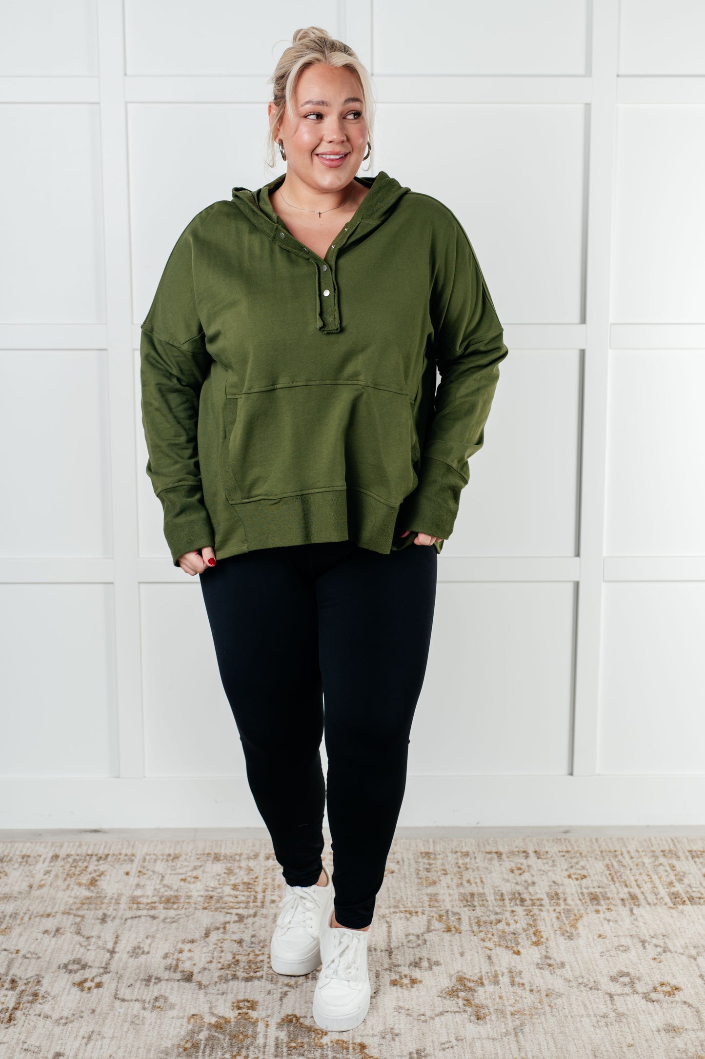 Simple Snug Snap Hooded Pullover - Simply Graced Mama