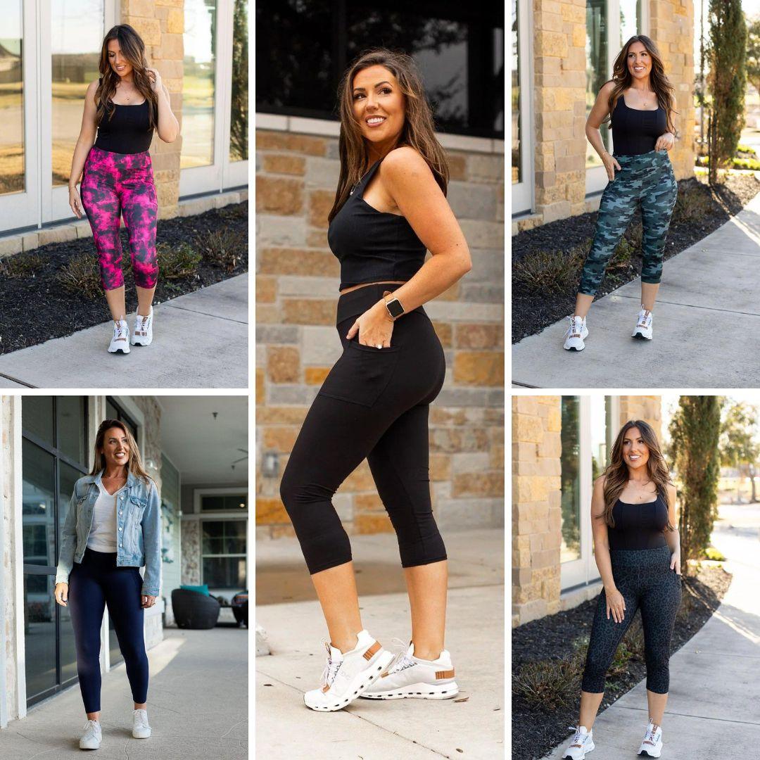 PREORDER: Capri Leggings with Pockets in Nine Colors - Simply Graced Mama