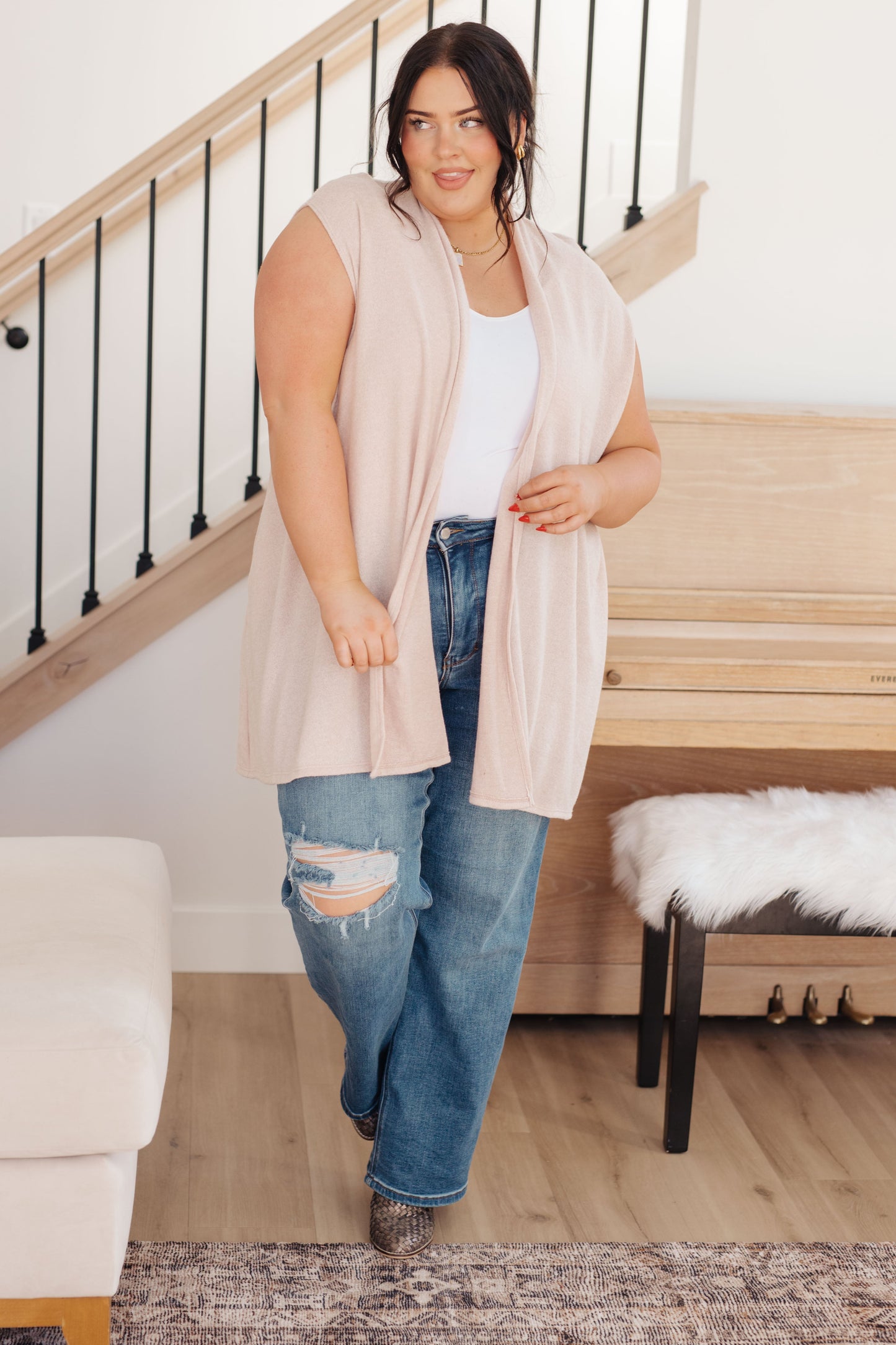 Surely a Win Sleeveless Cardigan - Simply Graced Mama