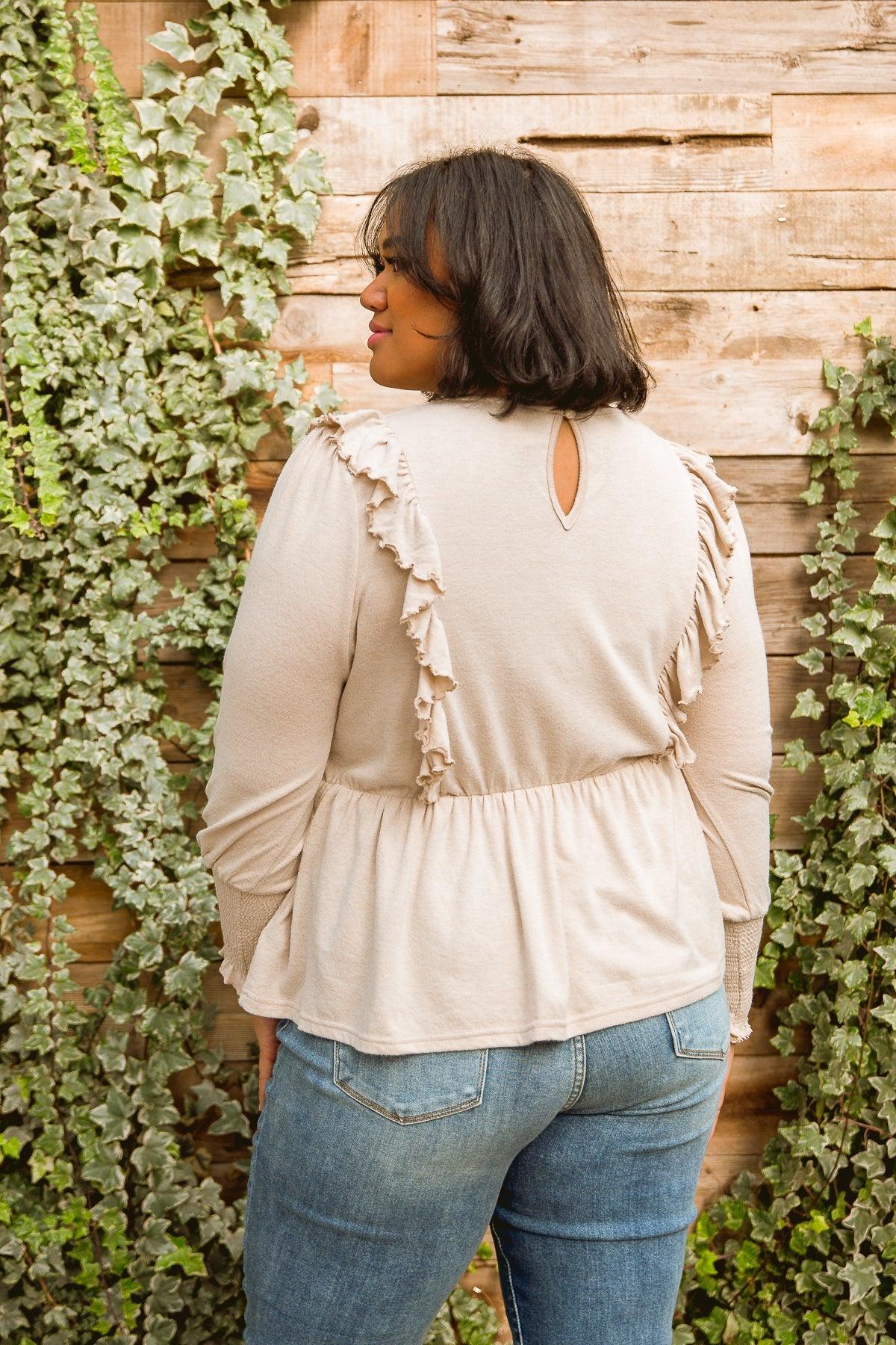 Sweet Confession Top In Seashell - Simply Graced Mama