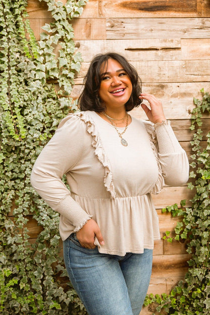 Sweet Confession Top In Seashell - Simply Graced Mama