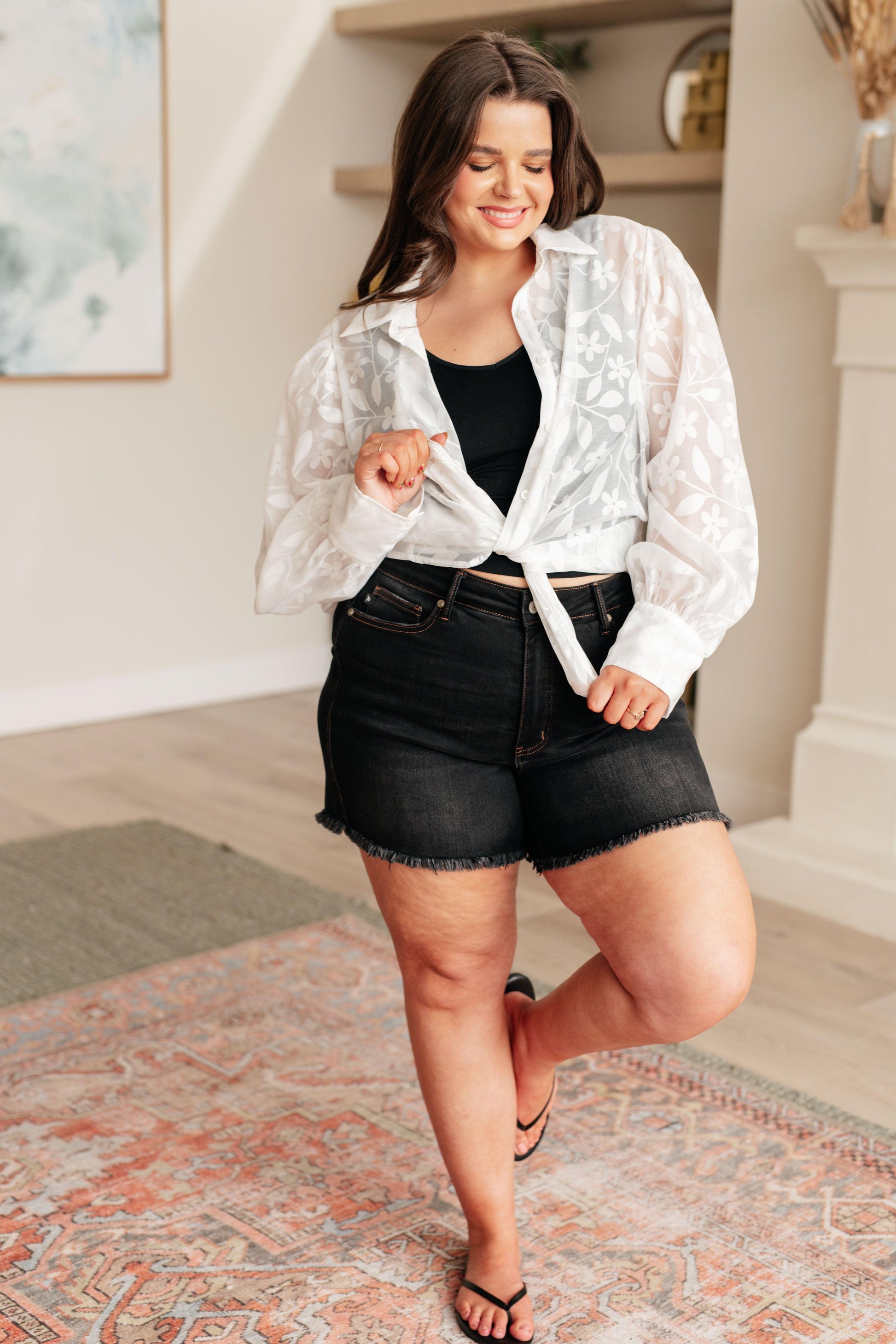 Sweet Serotonin Lace Button Up - Simply Graced Mama