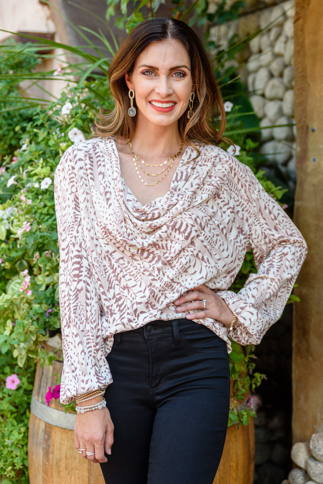 Take Flight Cowl Neck Top - Simply Graced Mama