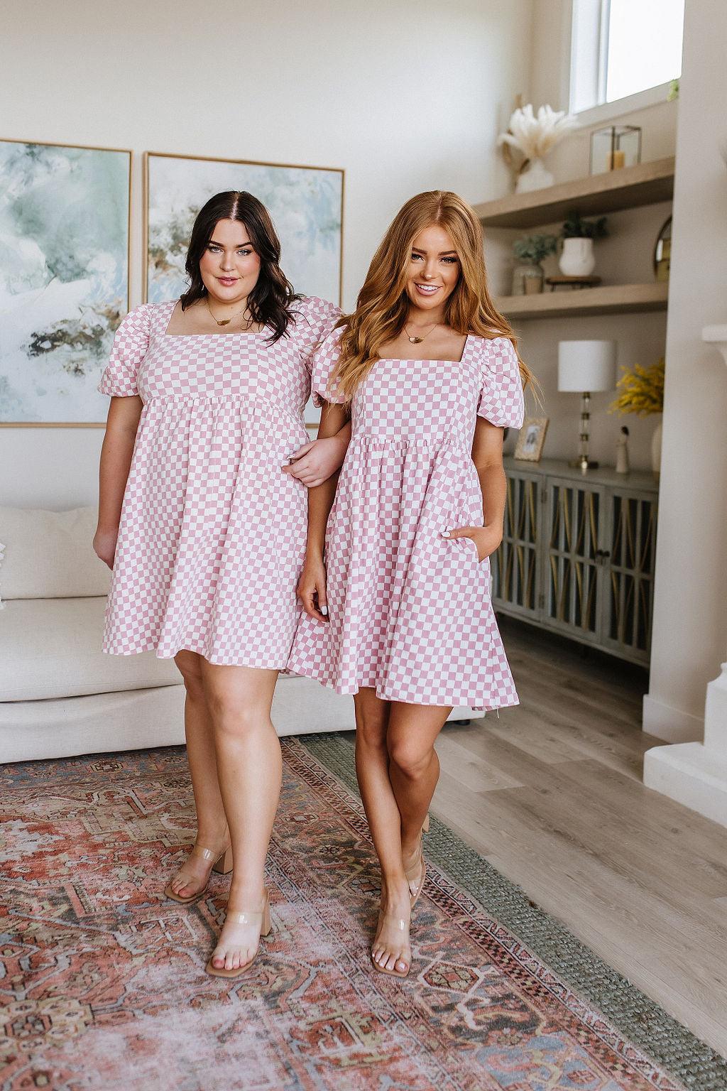 The Moment Checkered Babydoll Dress - Simply Graced Mama