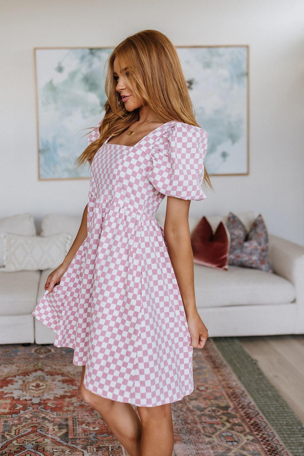 The Moment Checkered Babydoll Dress - Simply Graced Mama