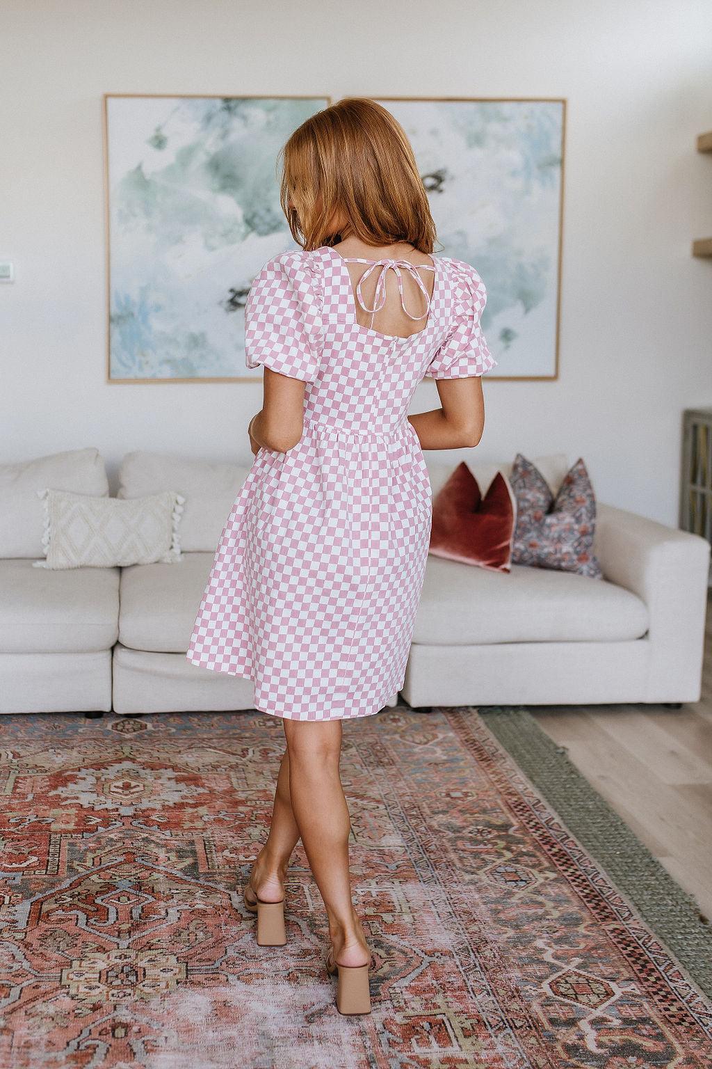 The Moment Checkered Babydoll Dress - Simply Graced Mama