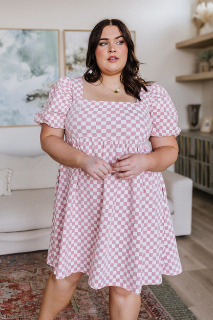 The Moment Checkered Babydoll Dress - Simply Graced Mama