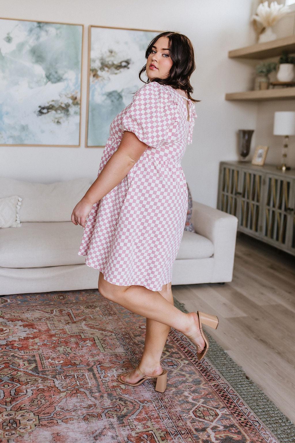 The Moment Checkered Babydoll Dress - Simply Graced Mama