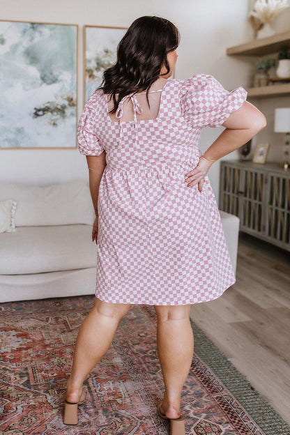 The Moment Checkered Babydoll Dress - Simply Graced Mama