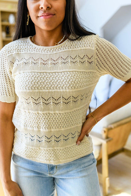 Thea Crocheted Knit Top - Simply Graced Mama