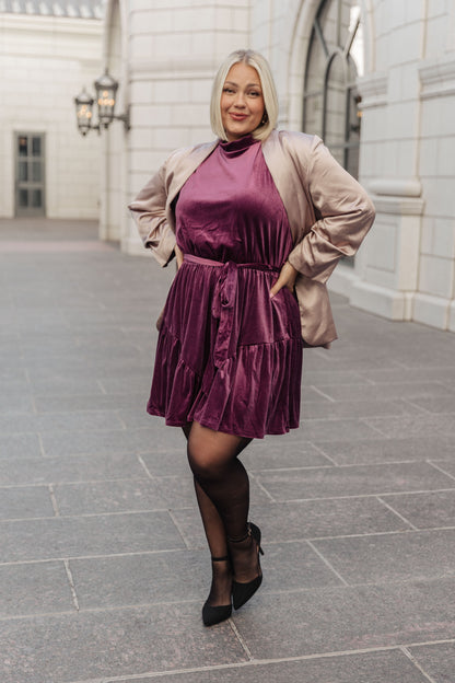 Tied In A Bow Velvet Dress - Simply Graced Mama