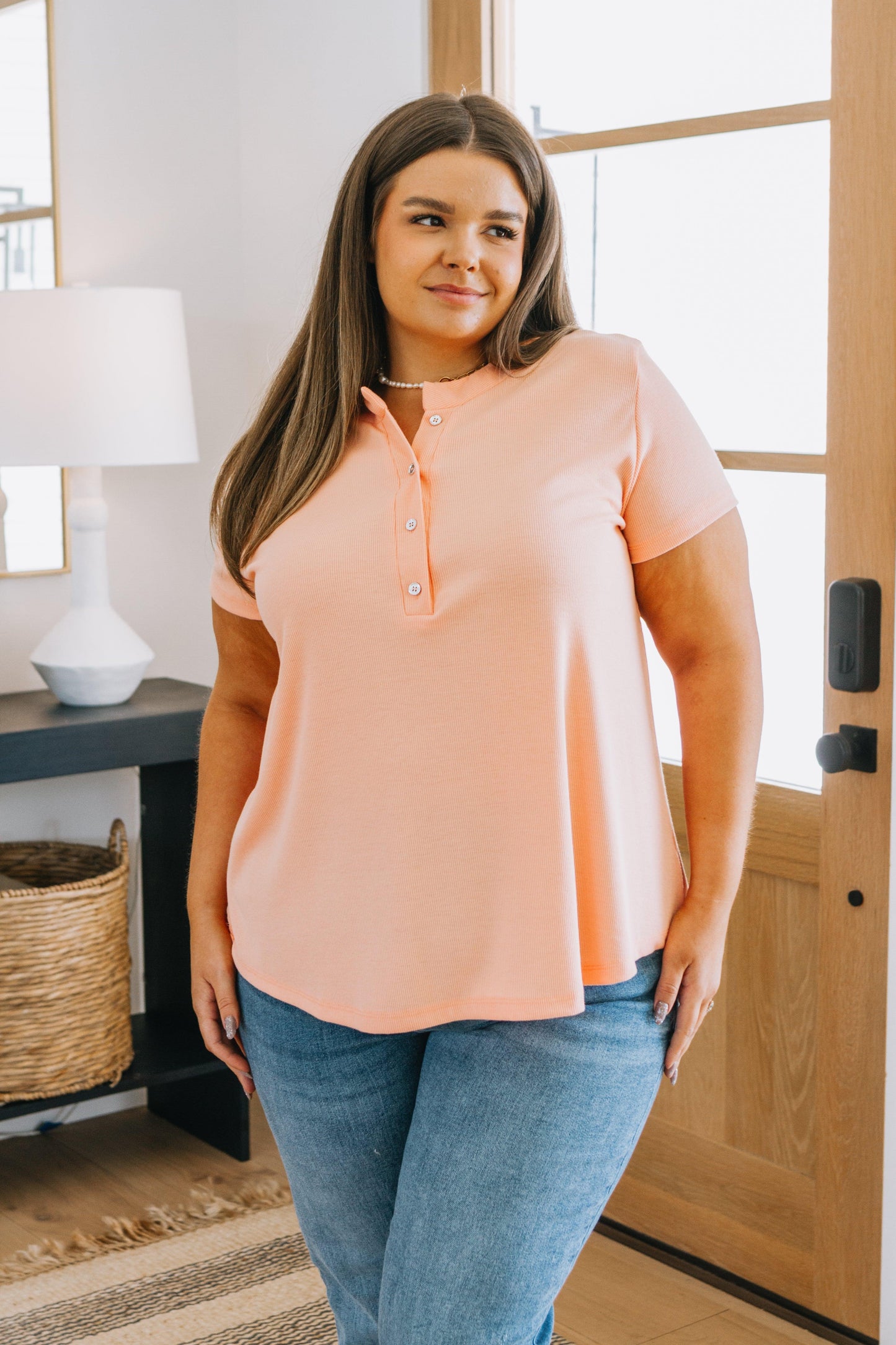 Tippy Top Ribbed Knit Henley - Simply Graced Mama