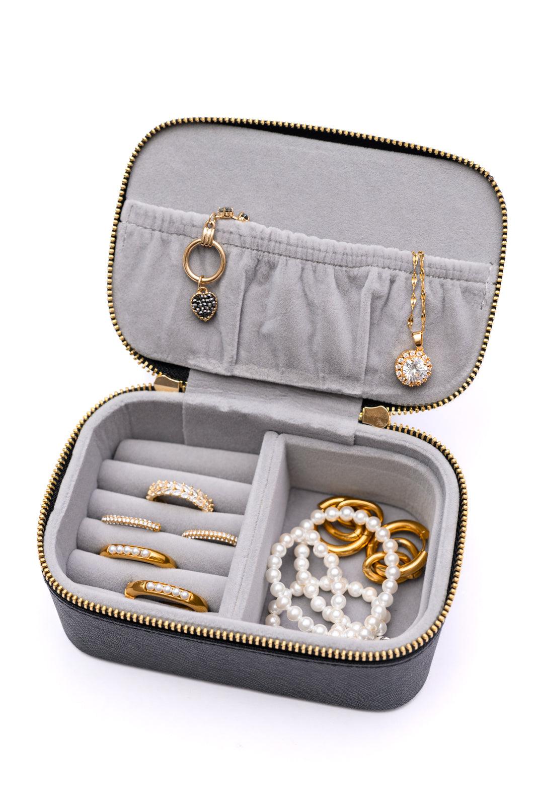 Travel Jewelry Case in Black - Simply Graced Mama