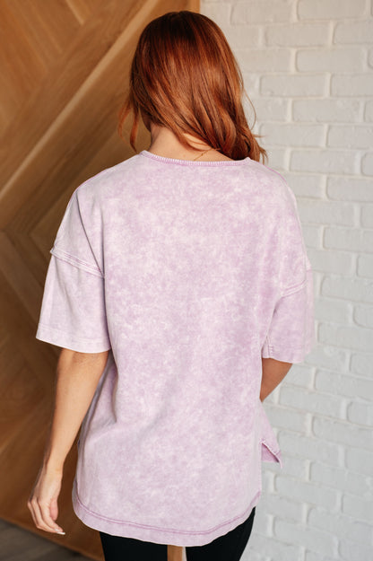 Unbothered Mineral Wash Top in Orchid Petal - Simply Graced Mama