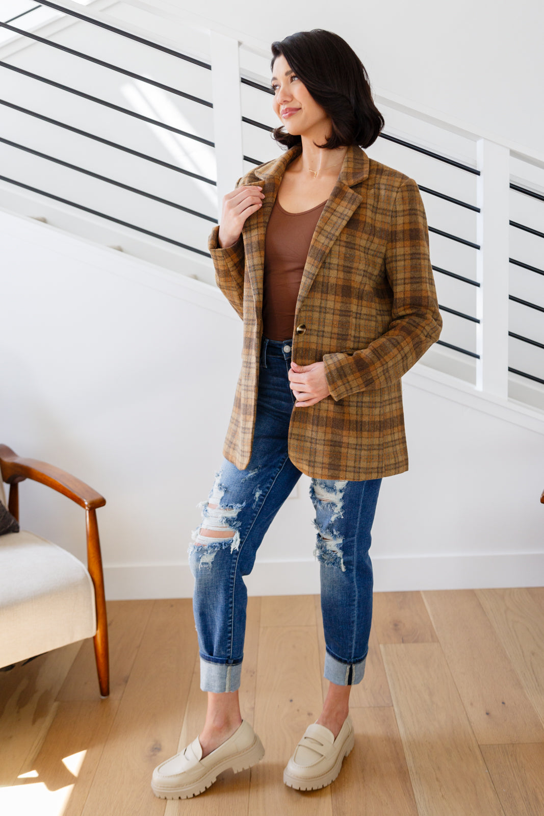 World Class Plaid Blazer - Simply Graced Mama