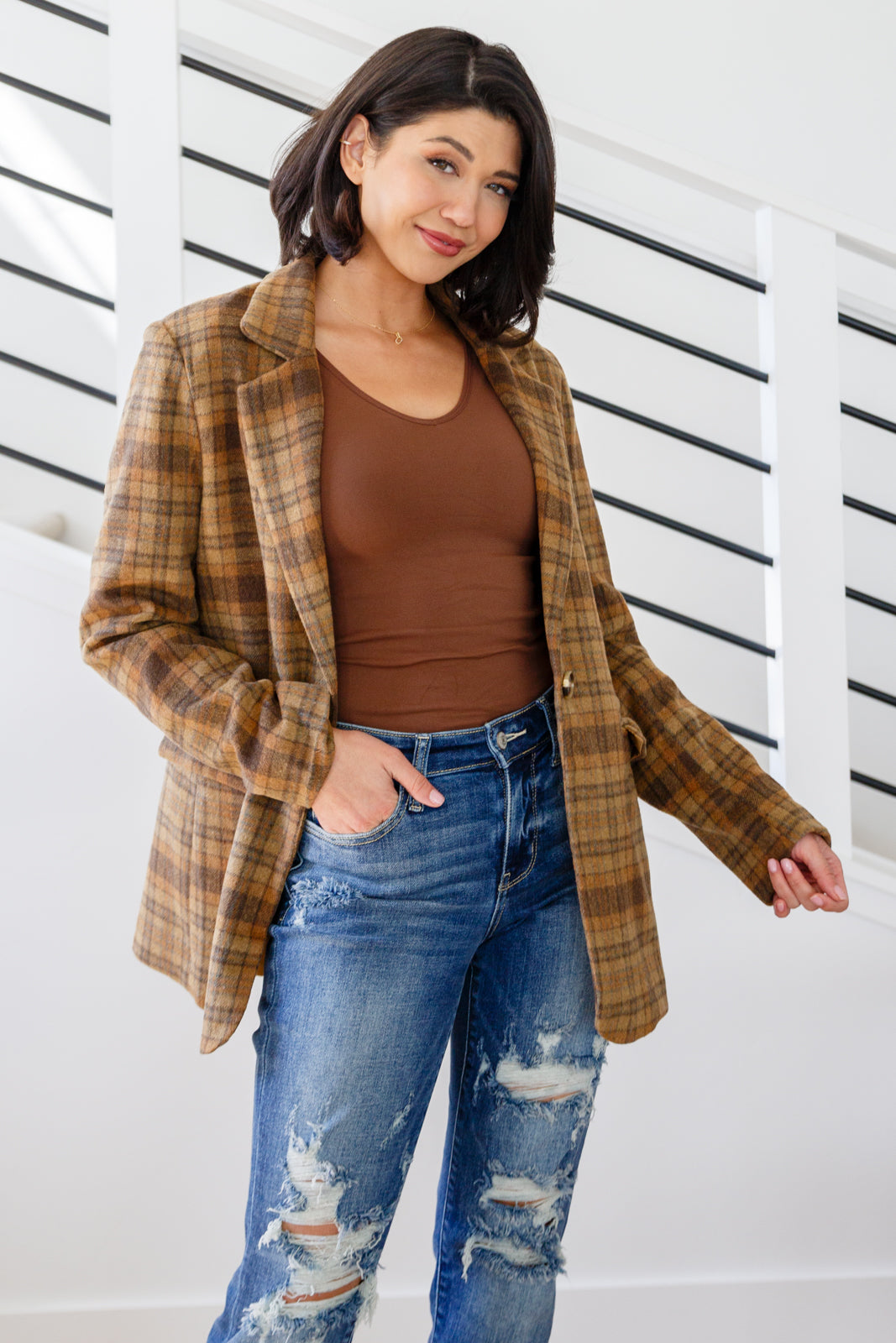 World Class Plaid Blazer - Simply Graced Mama