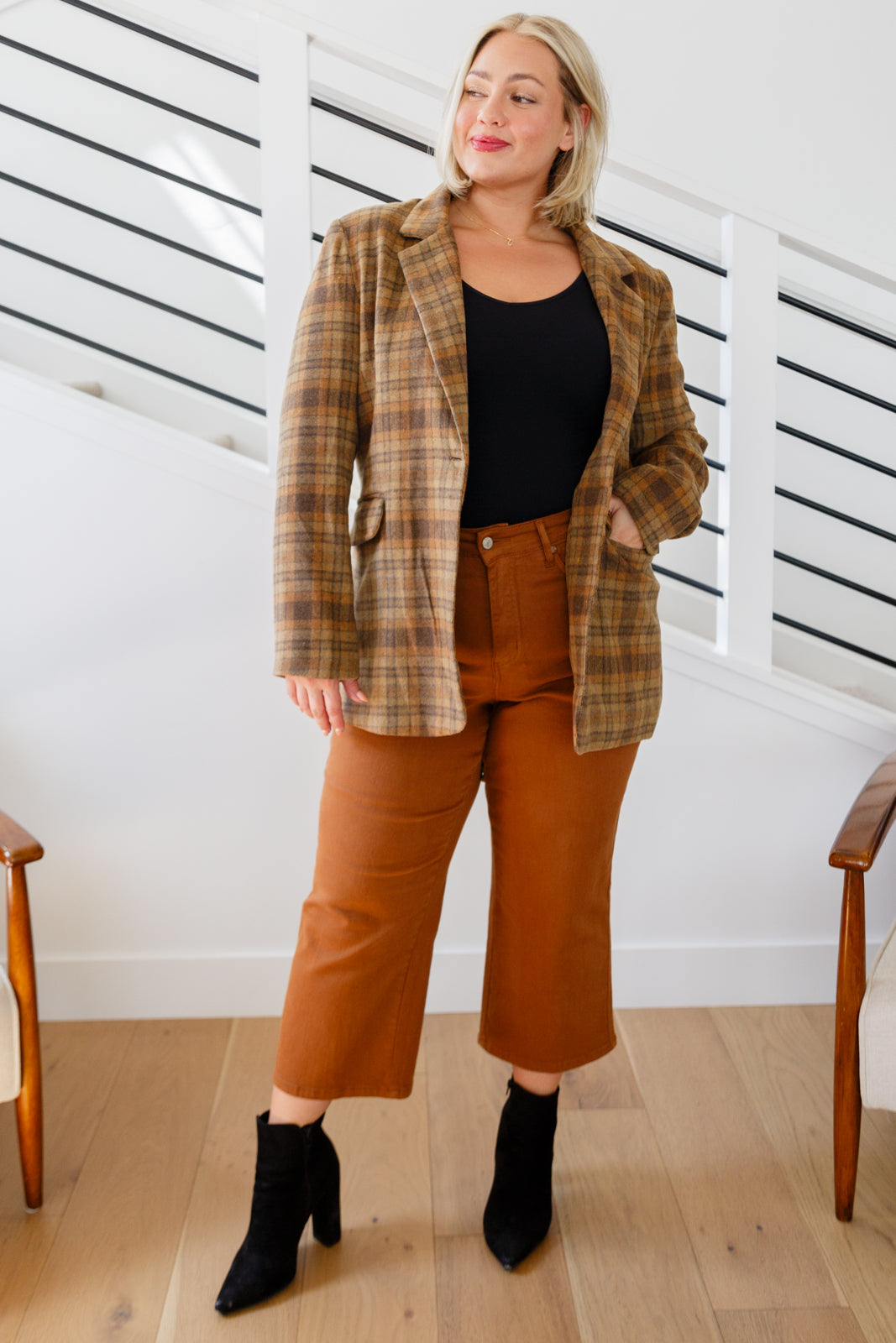 World Class Plaid Blazer - Simply Graced Mama