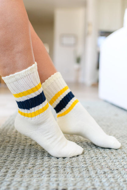 World's Best Dad Socks in Navy and Yellow - Simply Graced Mama