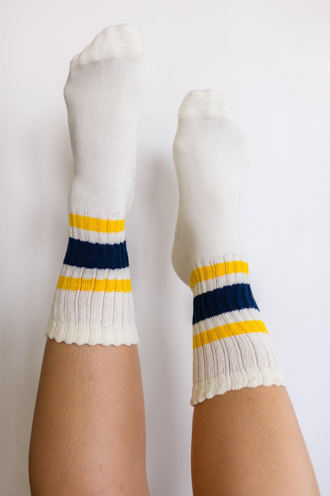 World's Best Dad Socks in Navy and Yellow - Simply Graced Mama