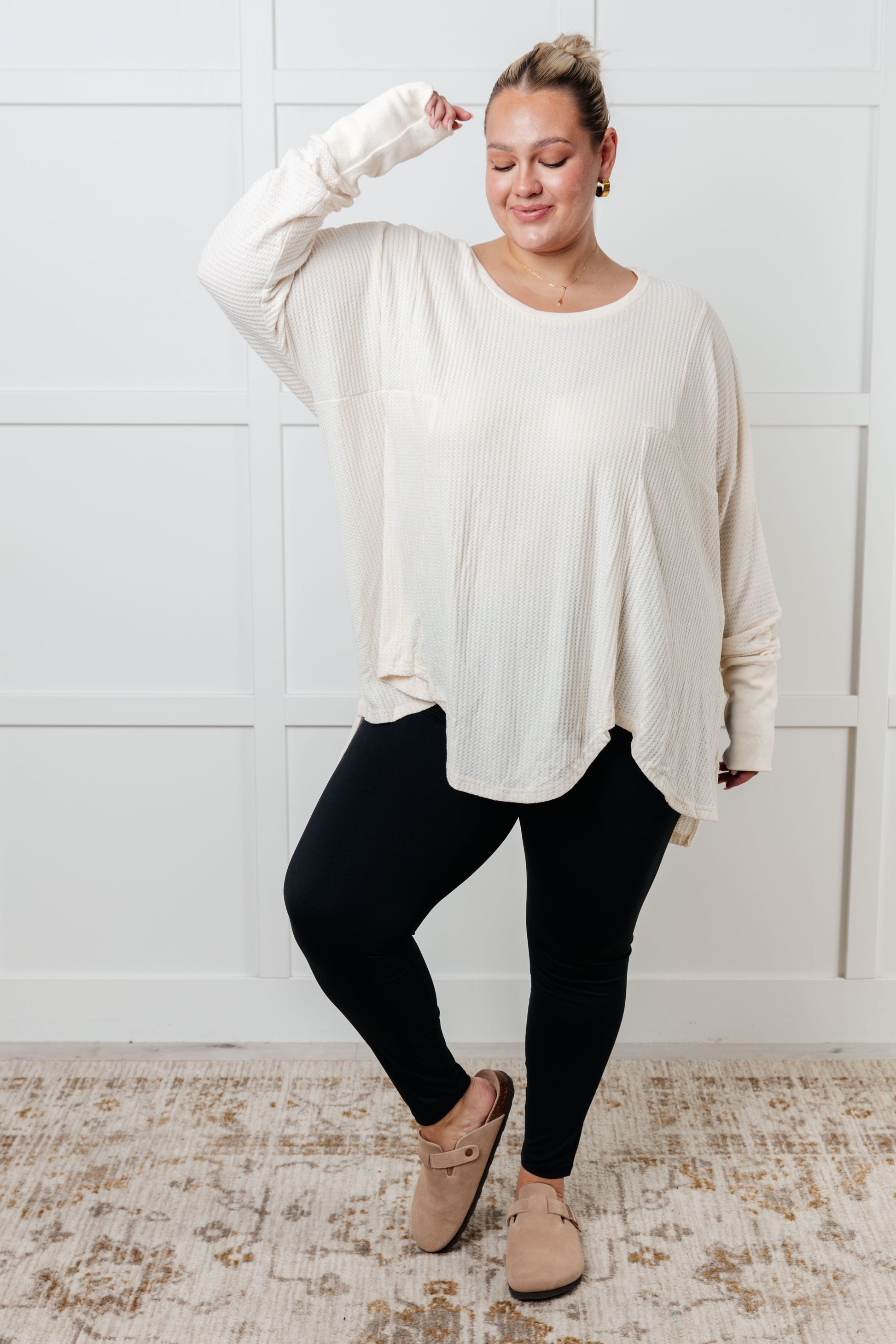 You're Too Kind Waffle Knit Top - Simply Graced Mama